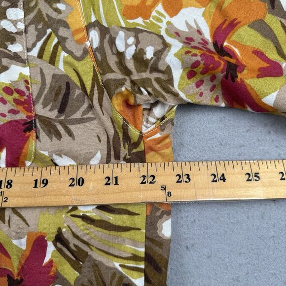 Vintage Guess Button Up Shirt Men’s Medium Floral Hawaiian Tropical Short Sleeve - Picture 9 of 16